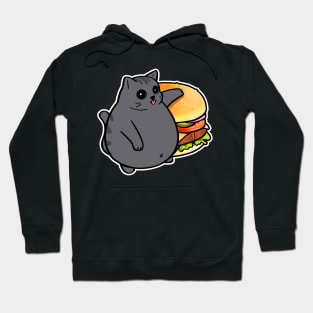 chonky black cat Hoodie